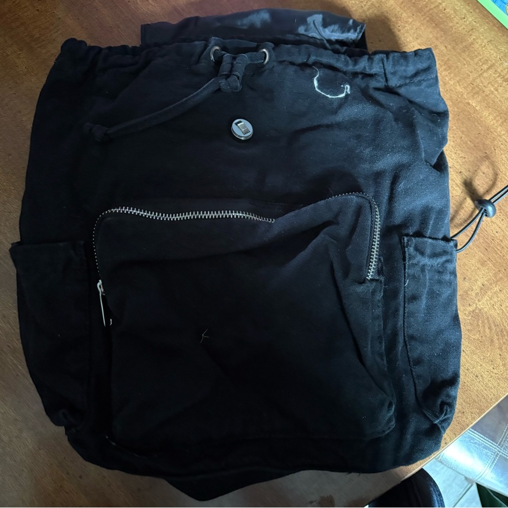Black Drawstring Backpack